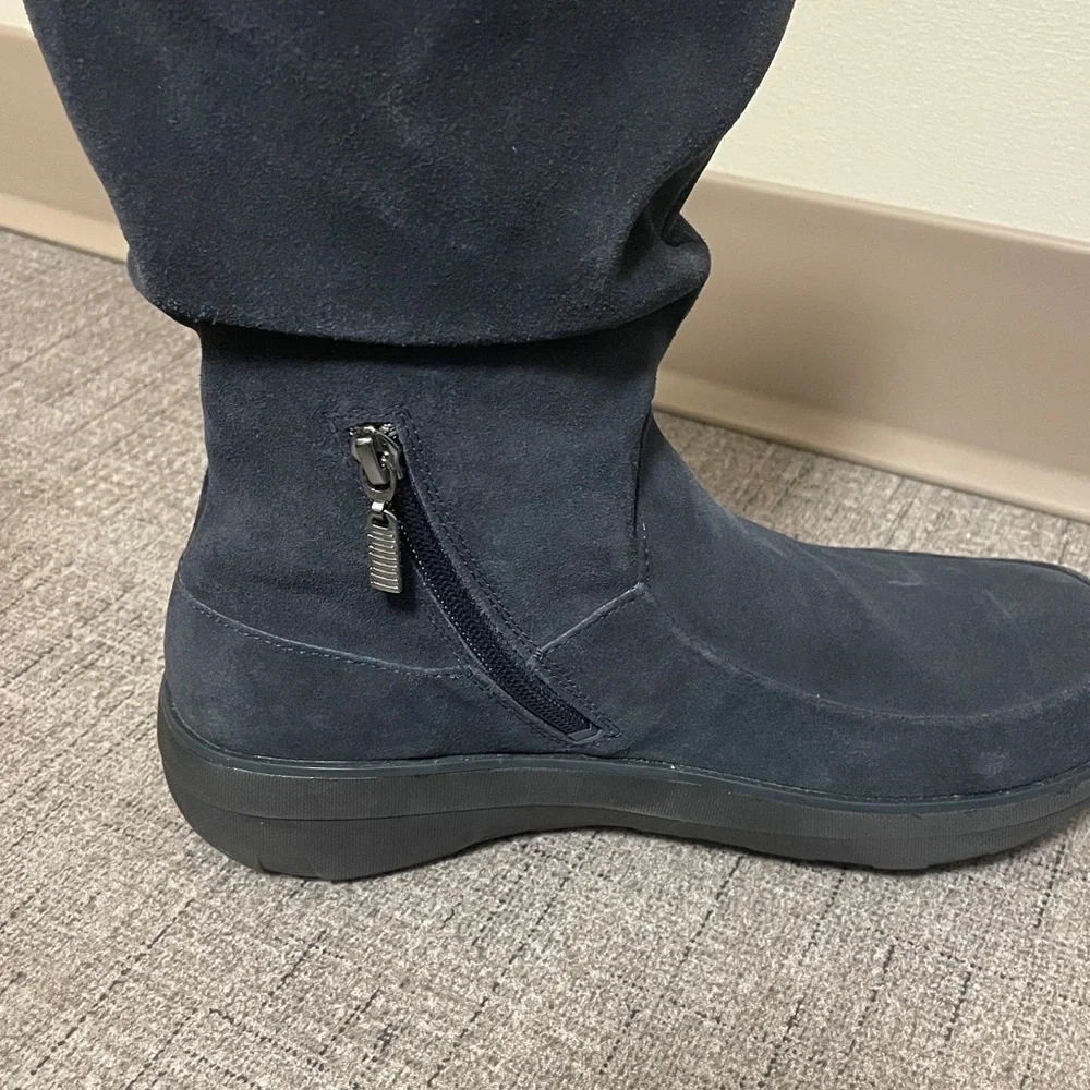 FITFLOP NAVY BLUE SUEDE SLOUCHY BOOT size 9 - Picture 4 of 7